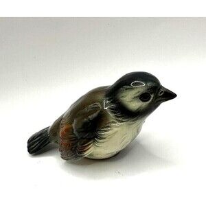 Vintage Goebal West Germany Sparrow Bird Figuine CV75 Porcelain Brown